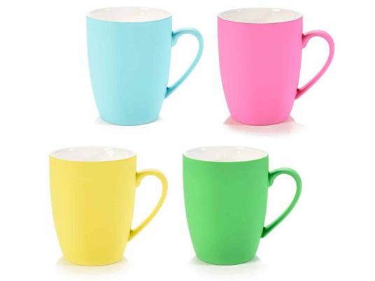 Set 8 tazze da colazione in ceramica effetto gomma super colorate idea  regalo - Gruppo Maruccia - Casa e Cucina | IBS