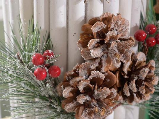 Centrotavola Natalizio con Pigne Rametti e Bicchiere in Vetro Portacandela  Idea Regalo per Natale - - Idee regalo | IBS
