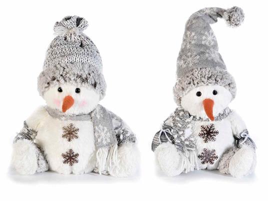 Pupazzi di Neve con Sciarpa Set 2 Decorazioni Natalizie Idea Regalo Natale  - - Idee regalo | IBS