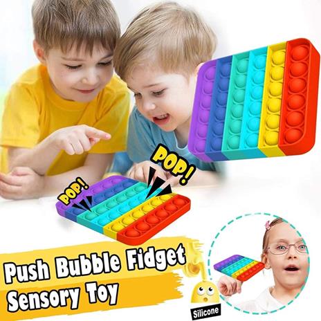 PUSH POP IT BOLLE FIDGET GIOCATTOLO ANTISTRESS SENSORY BUBBLE PER BAMBINI