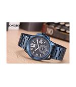 Orologio Polso Acciaio Longbo Uomo Blu Analogico Classico Elegante Waterproof