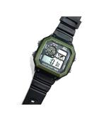 Orologio Da Polso Zcc Unisex Digitale Crono Luce Sport Classic Vintage Verde Nero