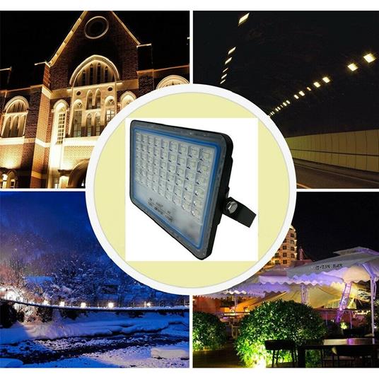 Faro led 200W con pannello solare luce fredda faretto led casa