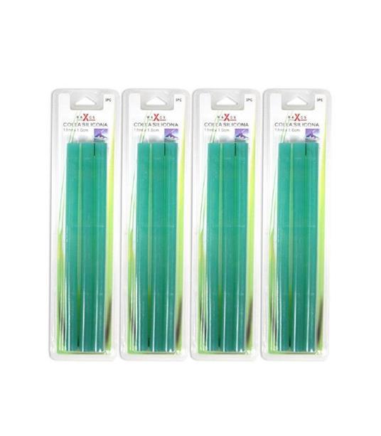 Bastoncini Colla 12 Pz Per Pistola A Caldo Incollatrice Verde 12pz Stick 18x1 Cm - 2