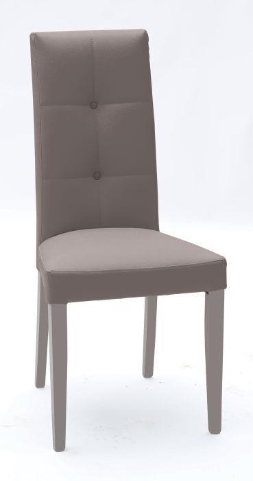 Set di 2 sedie ELBA in ecopelle tortora - KONTE.DESIGN - Casa e Cucina | IBS