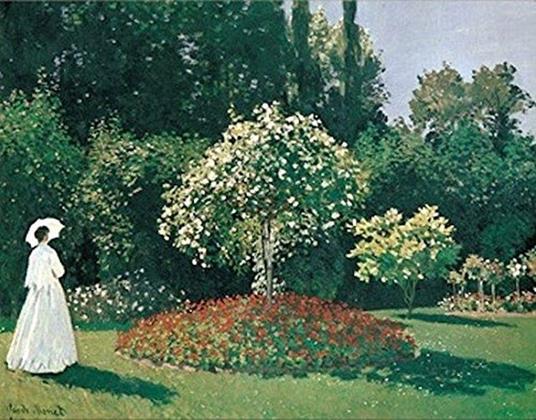 Stampa Su Tela - Canvas - Signora In Giardino A Sainte-Addresse - Monet - 50X70Cm - Senza Telaio - copertina