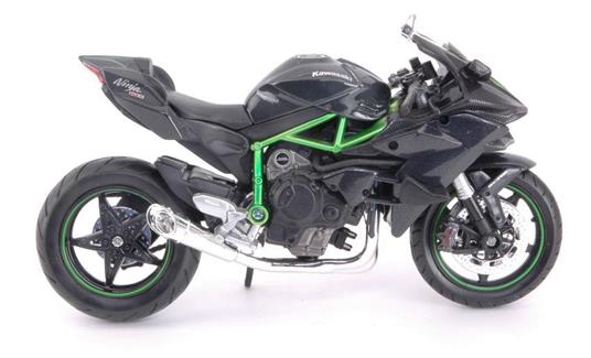 Kawasaki Ninja H2 R Black / Green Motorbike 1:12 Model MI16880