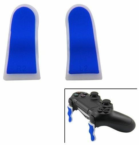 PS4 Controller L2 R2 Extended Triggers-White+Blue