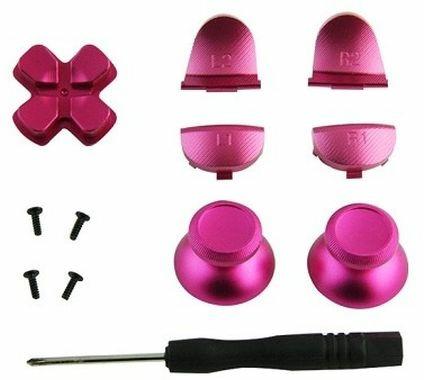 Aluminium 12 in 1 kit for ps4 controller Red Color