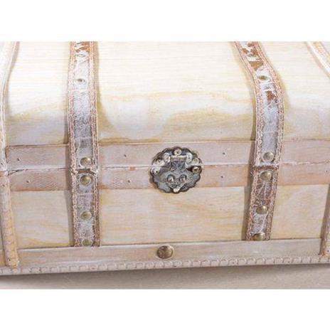 Bauli a forma di valigia vintage in legno set da due pezzi - 3