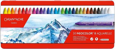 Pastelli A Cera Caran D''ache Scatola Metallo 30 Pz Neocolor Ii Acquarelle  - Caran D''ache - Cartoleria e scuola