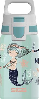 SIGG Shield One Atlantis Borraccia Bambini Riutilizzabile (0.5 L), Borraccia Acciaio Inossidabile con Chiusura Ermetica, Bottiglia Bimbi Utilizzabile con Una Sola Mano