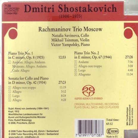 Trii con pianoforte n.1, n.2 - SuperAudio CD ibrido di Dmitri Shostakovich - 2