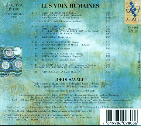 Les Voix Humaines - CD Audio di Jordi Savall - 2