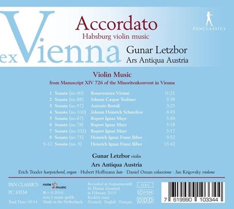 Accordato.Habsburg Violin - CD Audio di Ars Antiqua Austria - 2