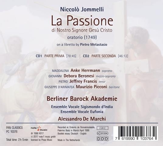 La Passione di Nostro Signore Gesu Cristo - CD Audio di Niccolò Jommelli - 2