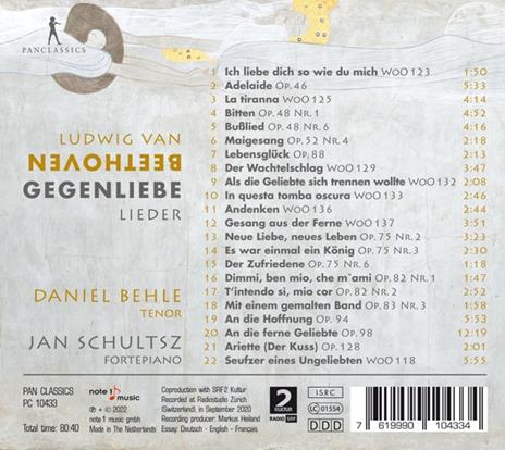 Gegenliebe - Lieder - CD Audio di Ludwig van Beethoven,Daniel Behle - 2