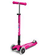 Micro Mobility Maxi Micro Deluxe Foldable LED Bambini Monopattino a tre ruote Rosa