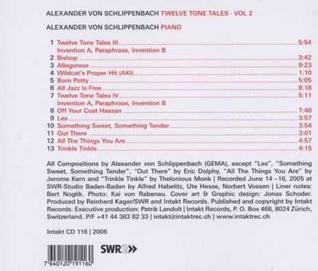 Twelve Tone Tales vol. 2 - CD Audio di Alexander von Schlippenbach - 2