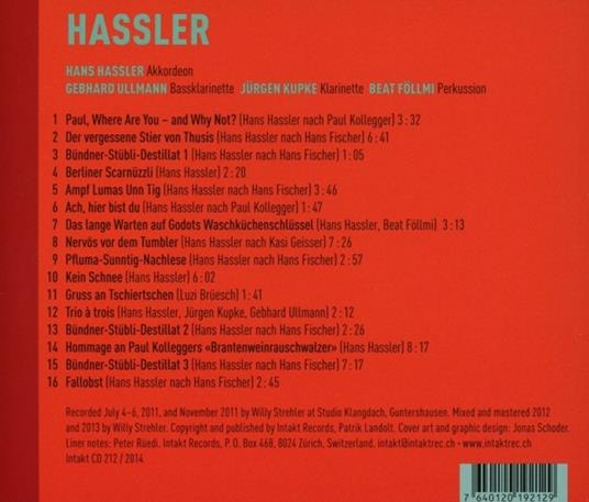 Hassler - CD Audio di Hans Hassler - 2