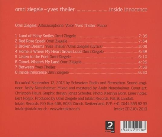 Inside Innocence - CD Audio di Omri Ziegele,Yves Theiler - 2