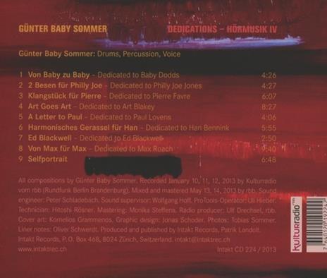 Dedications - CD Audio di Gunter Sommer - 2