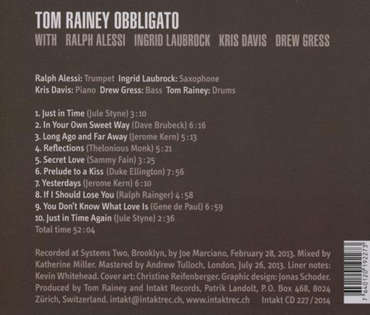 Obbligato - CD Audio di Tom Rainey - 2