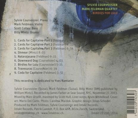 Birdies for Lulu - CD Audio di Sylvie Courvoisier,Mark Feldman - 2