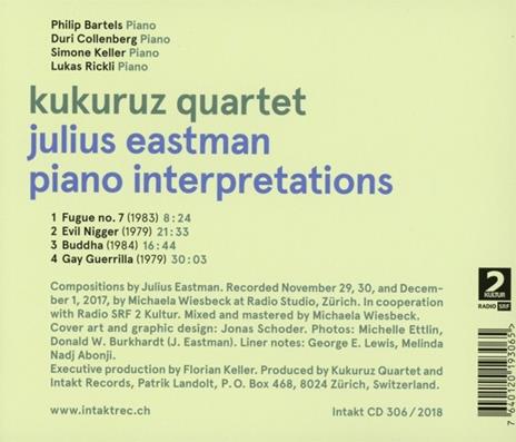 Julius Eastman Piano Interpretations - CD Audio di Kukuruz Quartett - 2