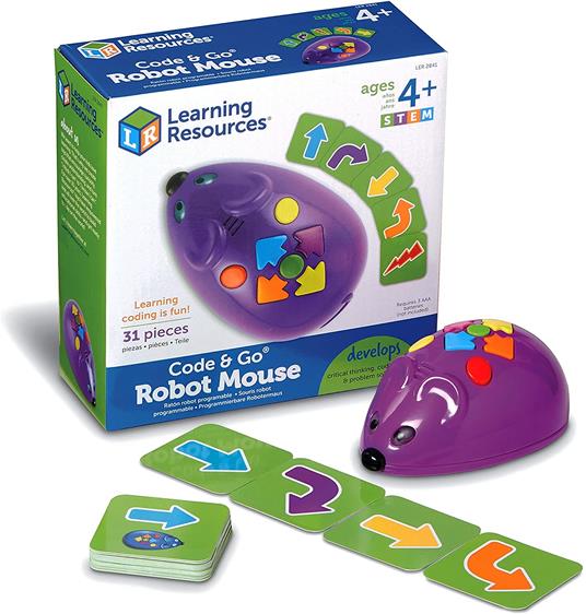 Learning Resources - Code&Go Topolino Robot Topolino Robot Giocattolo, 31  Pezzi, Colore Multicolore, LER2841 - Learning Resources - Scientifici -  Giocattoli | IBS