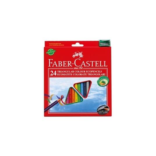 Astuccio cartone da 24 matite colorate triangolari Eco - Faber-Castell -  Cartoleria e scuola