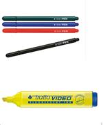 Promo Tratto Pen + 2 Evidenziatori Tratto Video Giallo Omaggio