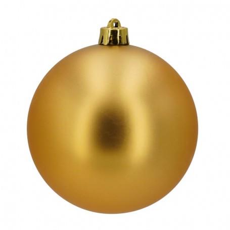 Palle di Natale in Plastica Opache D.10 cm Confezione da 6 Pz Oro