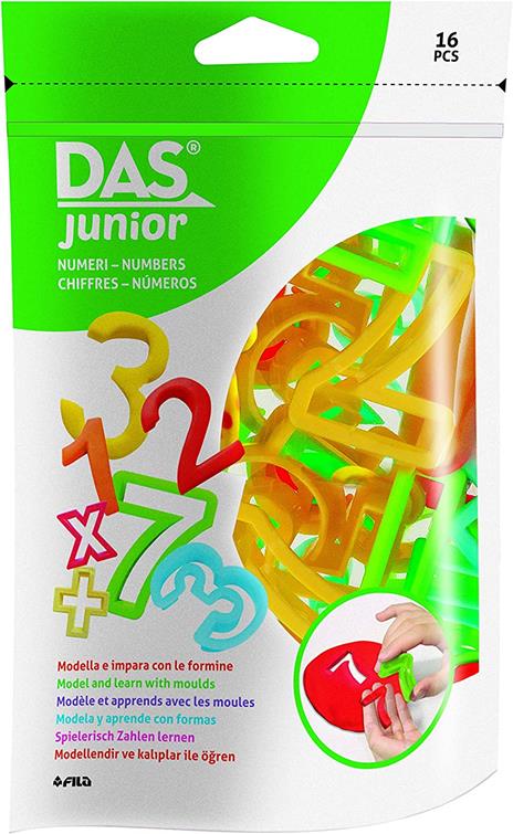 Busta Das Junior 16 Formine Numeri - Fila - Pasta da modellare - Giocattoli  | IBS