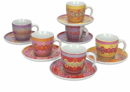 Andrea Fontebasso 1760 Marrakech,set 6 tazze caffè con piatto in porcellana  - Tognana - Idee regalo | IBS