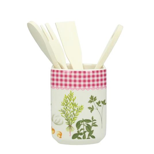 herbes dolce casa aromi ,set 5 pz mestoli e contenitore in porcellana -  tognana - Idee regalo | IBS