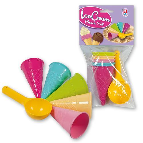 Ice Cream Beach Set. Busta 5 Coni Gelato + Paletta