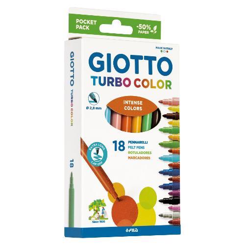 Pennarelli standard da disegno 18 pz Turbocolor GIOTTO colori assortiti F073400