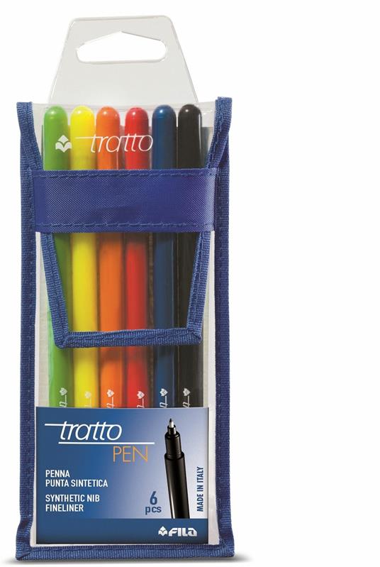 Pennarello Tratto Pen. Confezione 6 colori assortiti