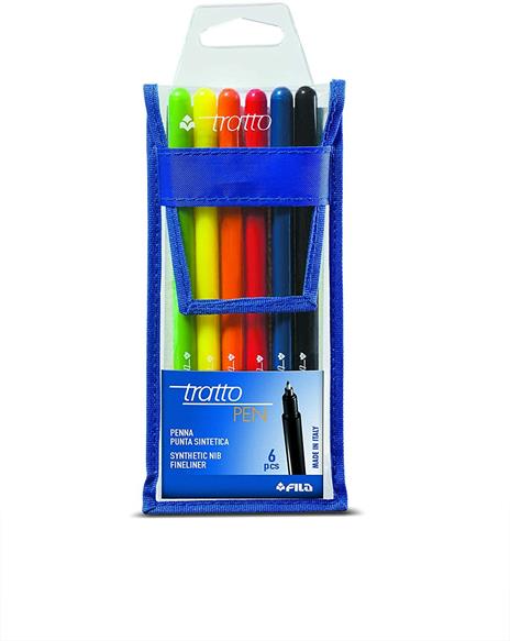 Pennarello Tratto Pen. Confezione 6 colori assortiti - Tratto - Cartoleria  e scuola | IBS