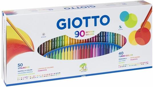 Colori Giotto Confezione da 90 - 50 pastelli + 40 pennarelli - Giotto -  Cartoleria e scuola