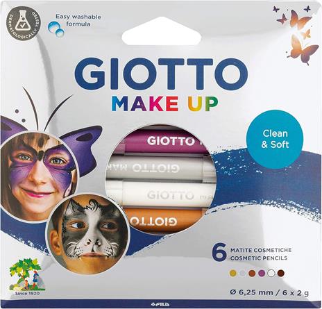 Matite cosmetiche Giotto Make Up colori classici. Confezione 6 colori - 6