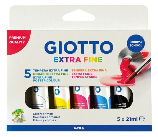 Astuccio Tempere Giotto Colori Primari 5 X 12 Ml - Giotto - Cartoleria e  scuola | IBS