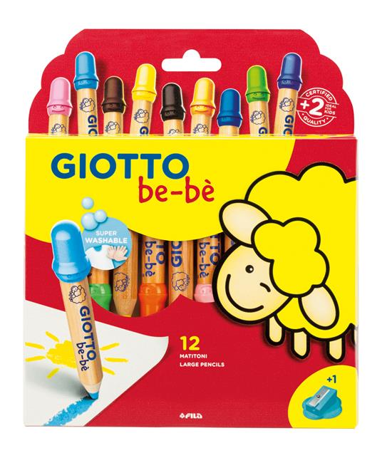 Giotto be-bè astuccio 12 matitoni + appuntamatitone - Giotto - Cartoleria e  scuola | IBS