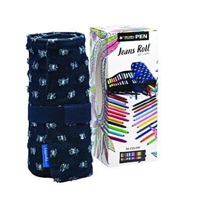 Tratto Pen Jeans Roll: Set da 30 Pezzi in Astuccio di Denim