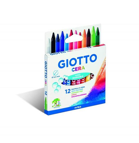 Pastelli a cerca Giotto Cera. Scatola 12 colori assortiti