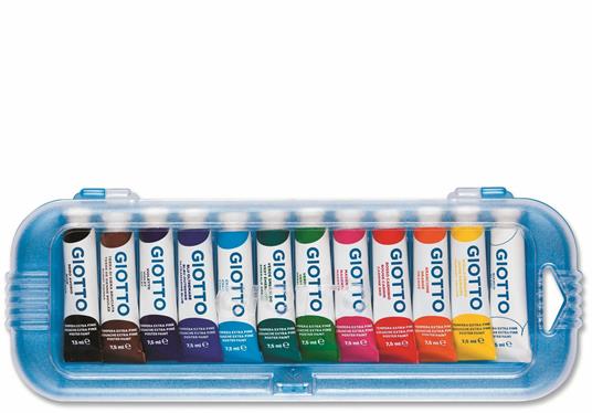 Tempera Giotto Extra in tubetto 7,5 ml. Scatola 12 colori assortiti