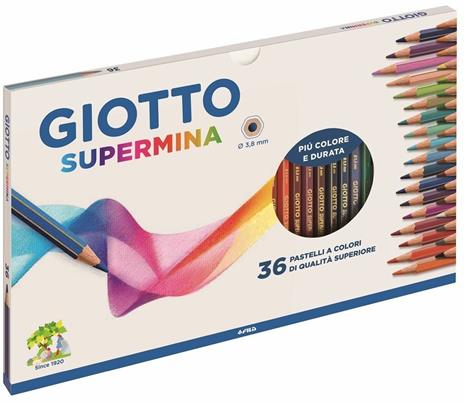 Pastelli Giotto Supermina. Scatola 36 matite colorate assortite - Giotto -  Cartoleria e scuola | IBS