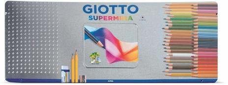 Pastelli Giotto Supermina. Scatola in metallo 50 matite colorate assortite - 2