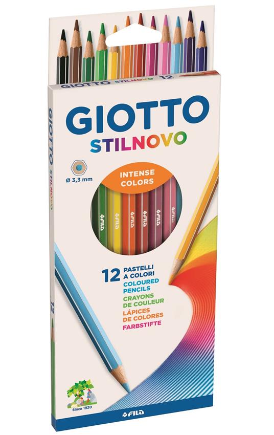 Pastelli Giotto Stilnovo. Scatola 12 matite colorate